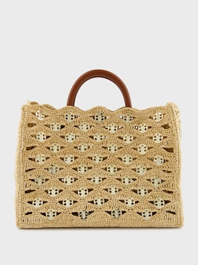 Iconic 1969 Raffia Wave Handbag