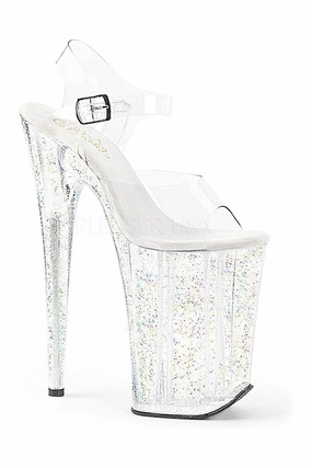 INFINITY-908MG Platform Sandal  | Clear Vinyl