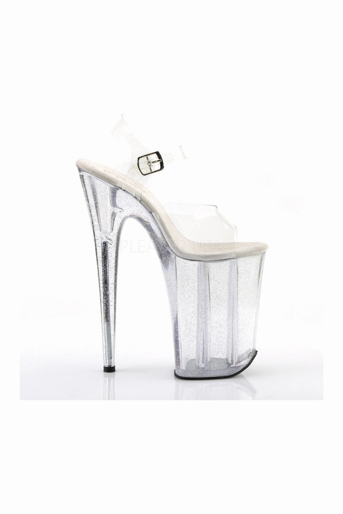 INFINITY-908MG Platform Sandal  | Clear Vinyl