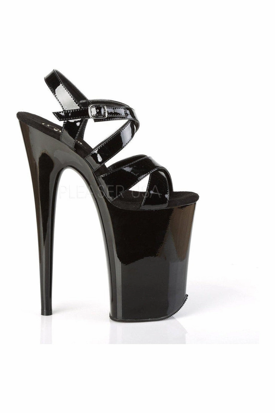 INFINITY-997 Platform Sandals | Black Patent