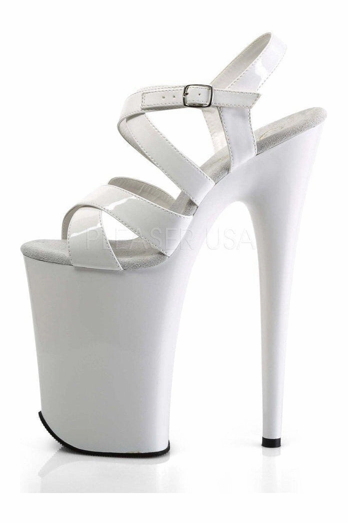 INFINITY-997 Platform Sandals | White Patent