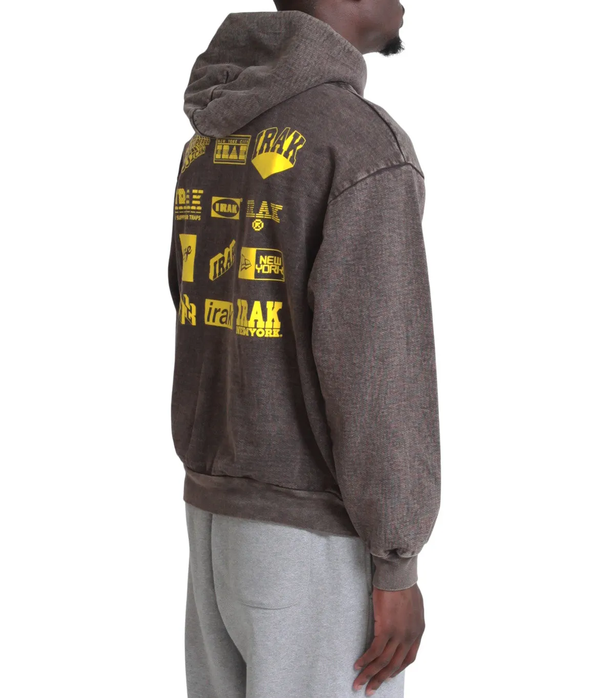 IRAK Logo Hoodie Brown