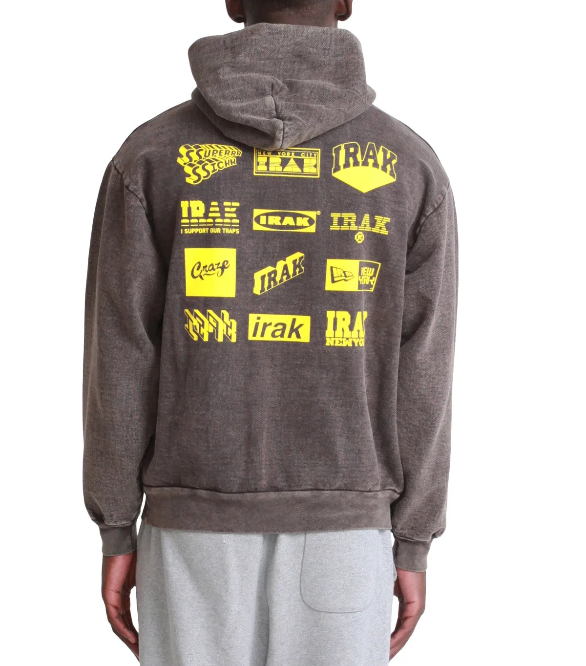IRAK Logo Hoodie Brown