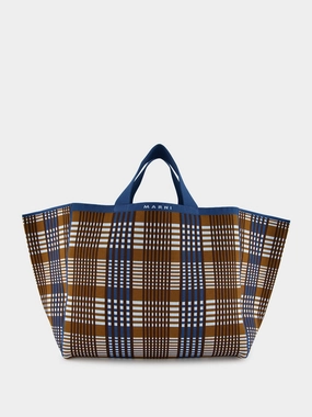 Jacquard Check Sillo Shopper