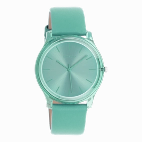 Jade green OOZOO watch with leather strap - C11139