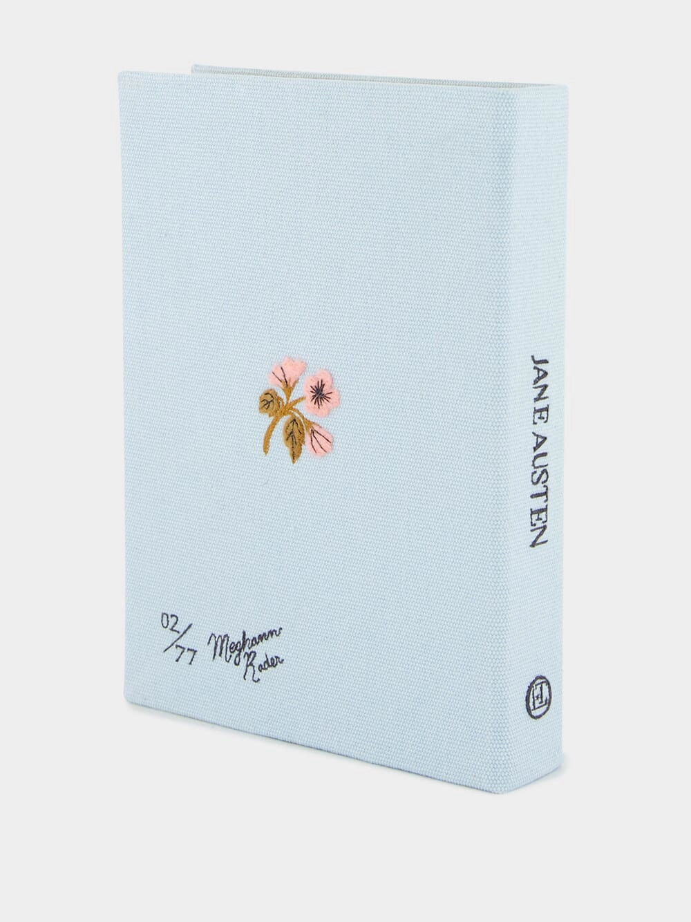 Jane Austen Light Blue Embroidered Clutch