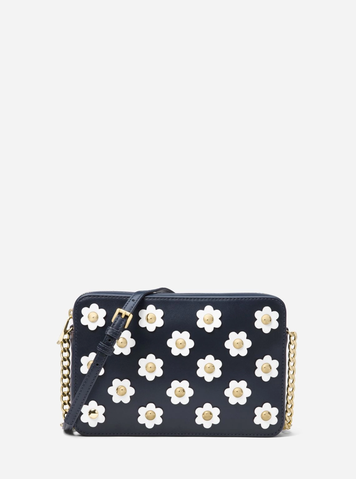Jet Set Floral Appliqu?? Leather Crossbody Bag