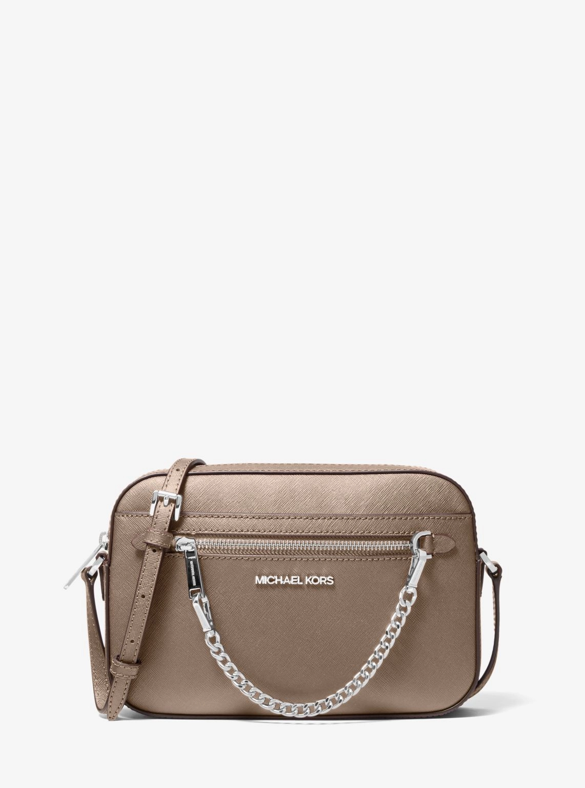 Jet Set Large Saffiano Leather Crossbody Bag