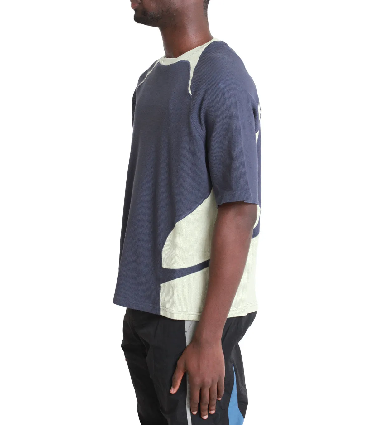 _J.L - A.L_ Waffle Facet Short Sleeve Green Slate