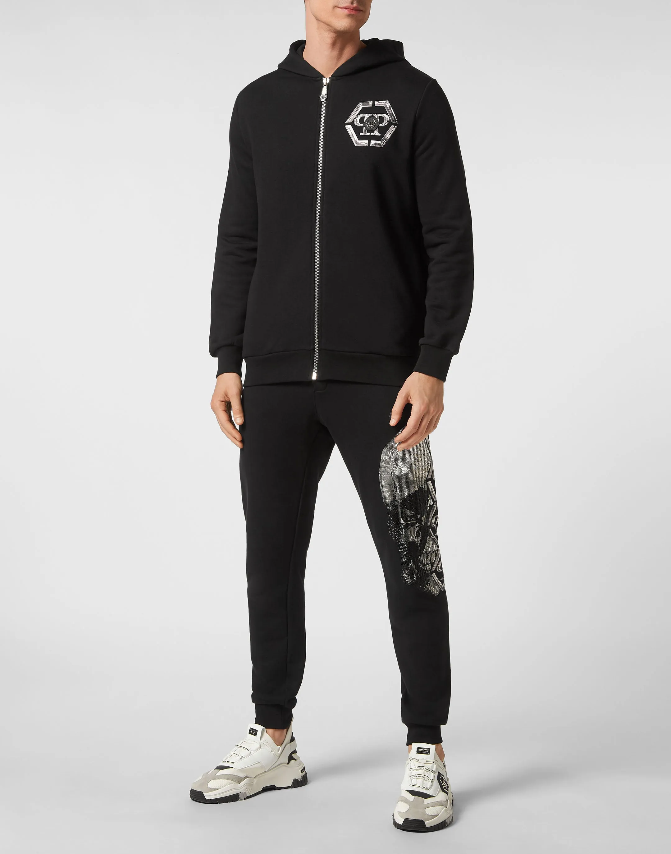 Jogging Tracksuit: Hoodie/Trousers Skull and Plein