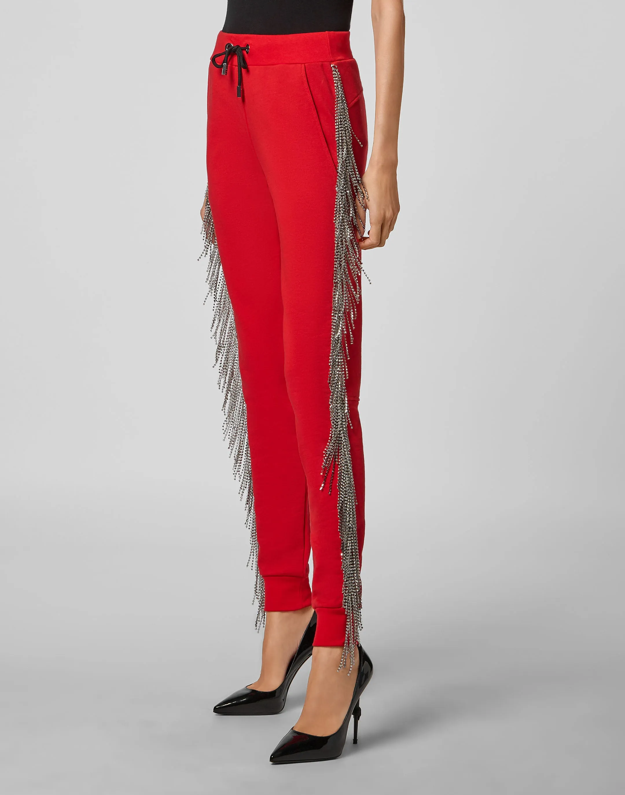 Jogging Trousers Crystal Fringe
