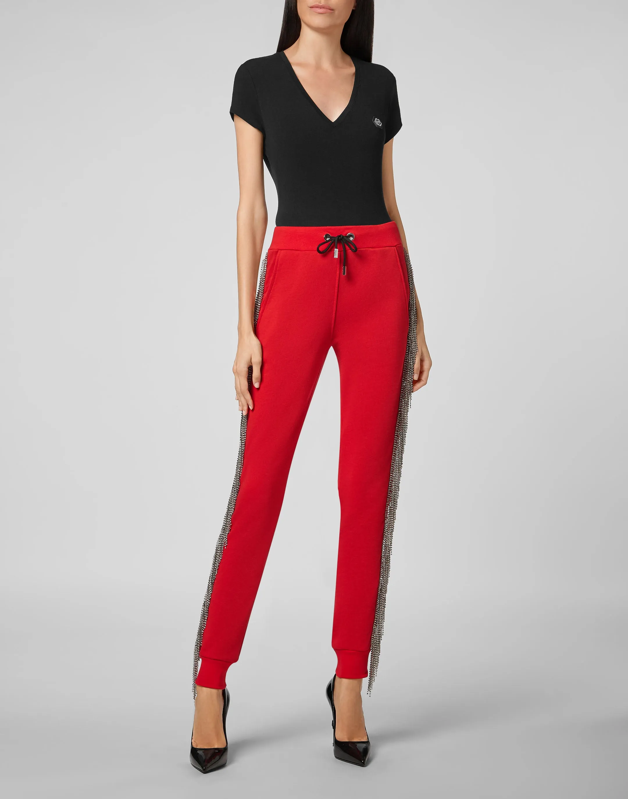 Jogging Trousers Crystal Fringe