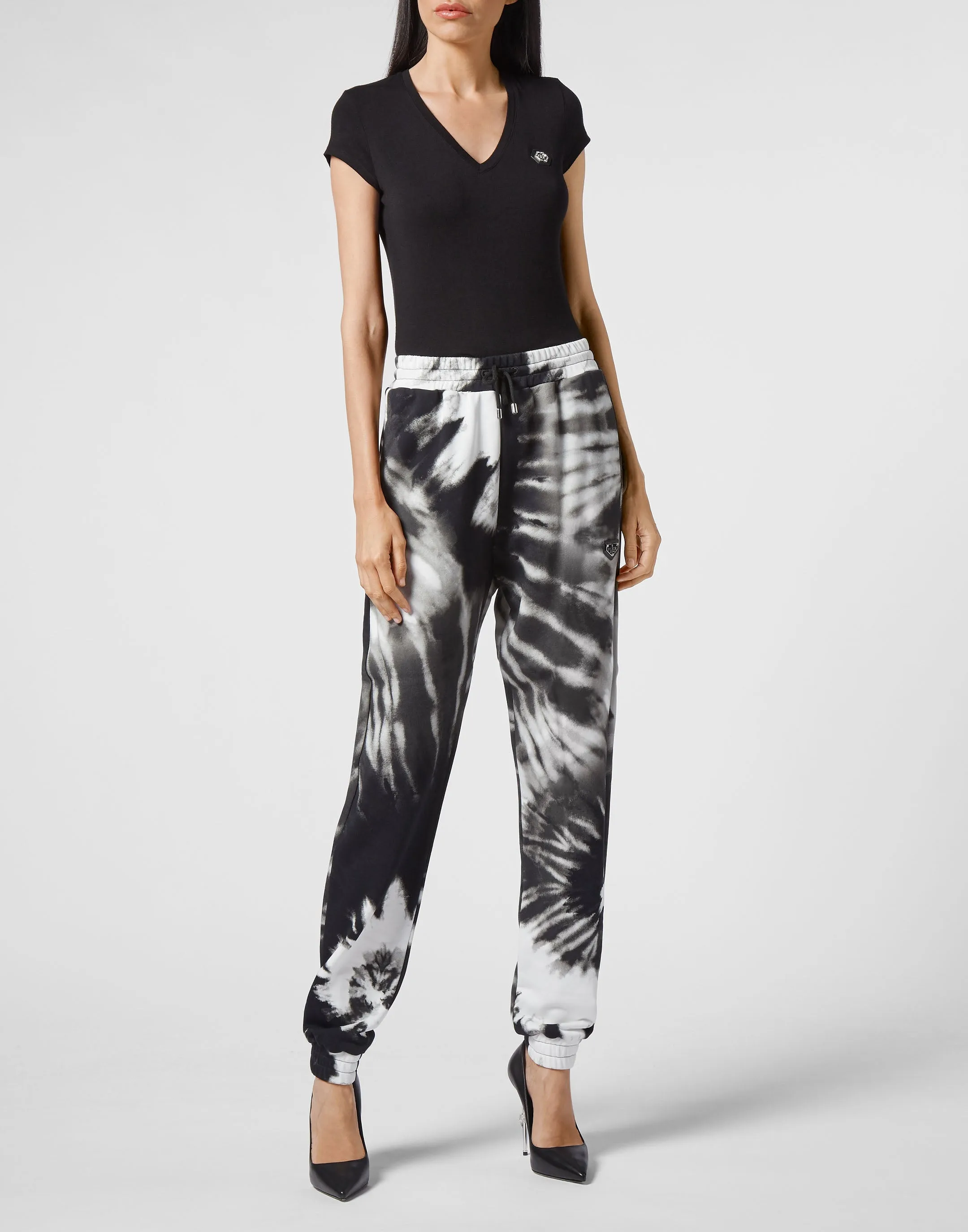 Jogging Trousers Tie Dye Crystal Chain
