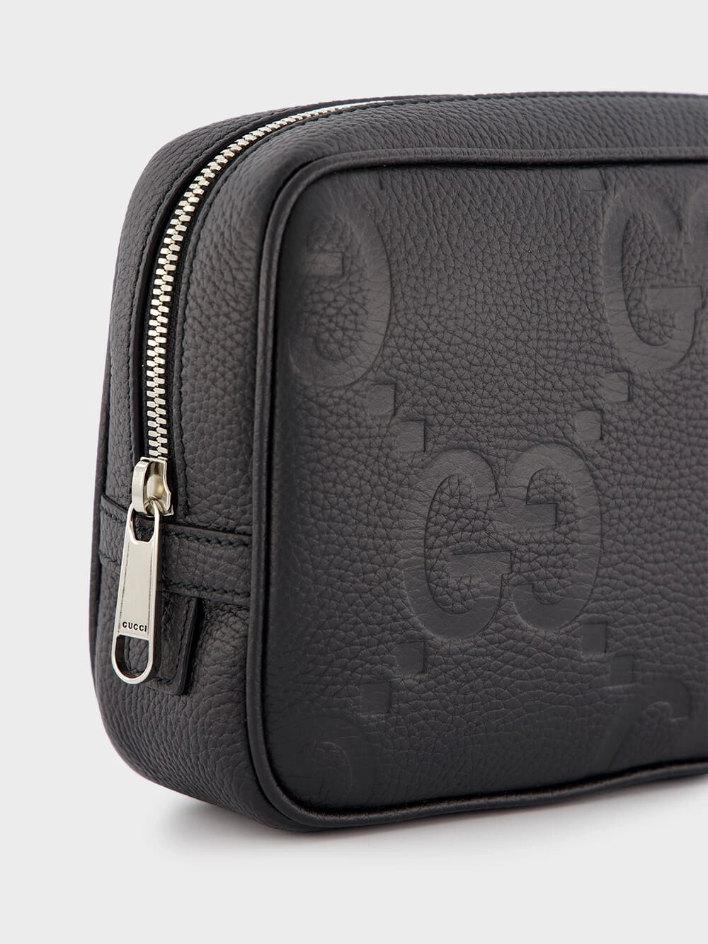 Jumbo GG Leather Wash Bag