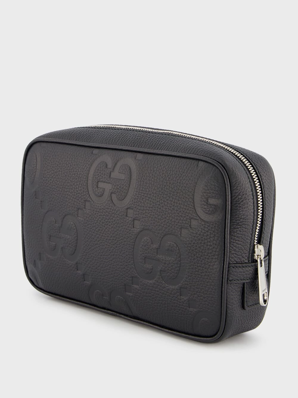 Jumbo GG Leather Wash Bag