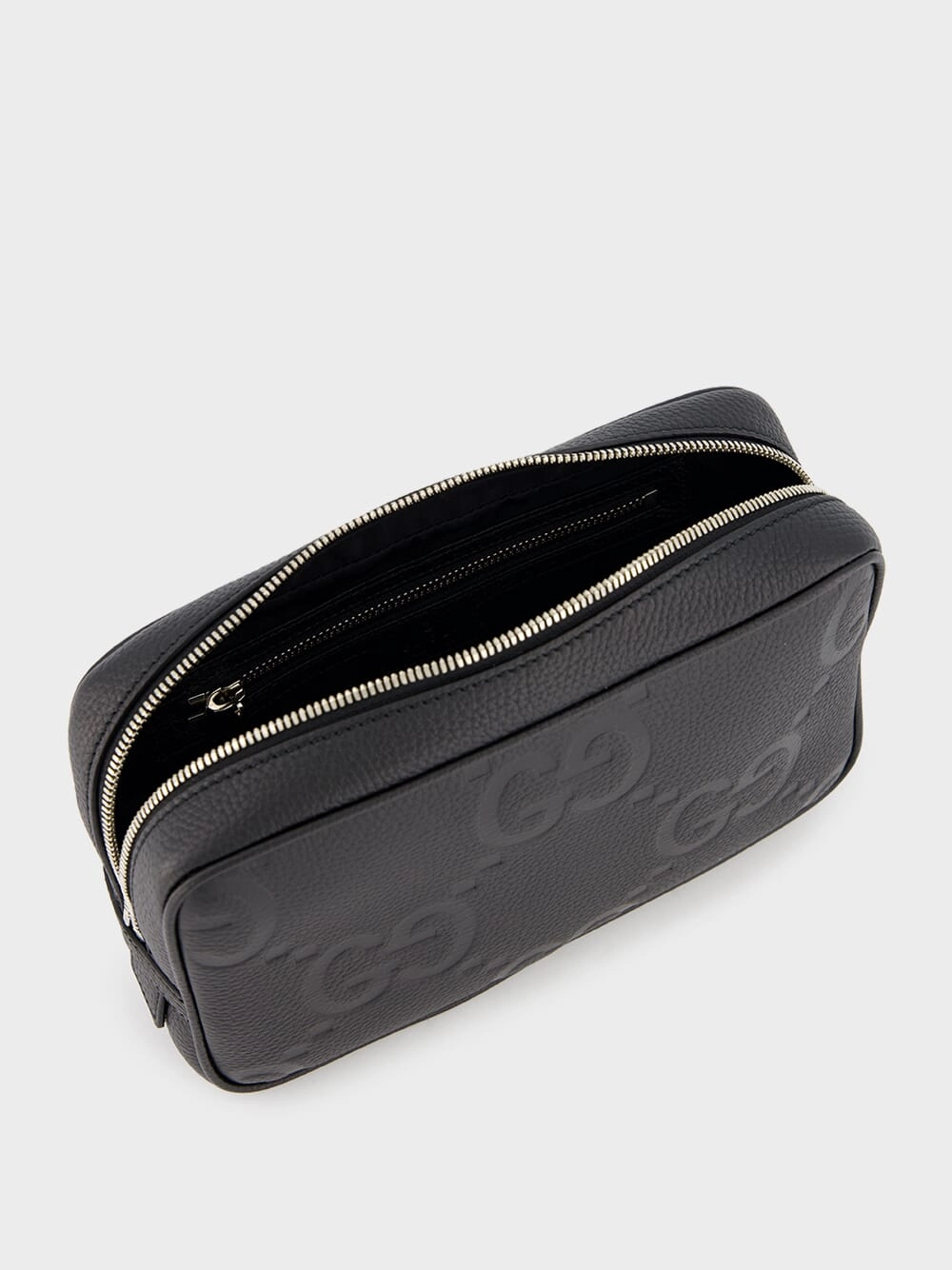 Jumbo GG Leather Wash Bag
