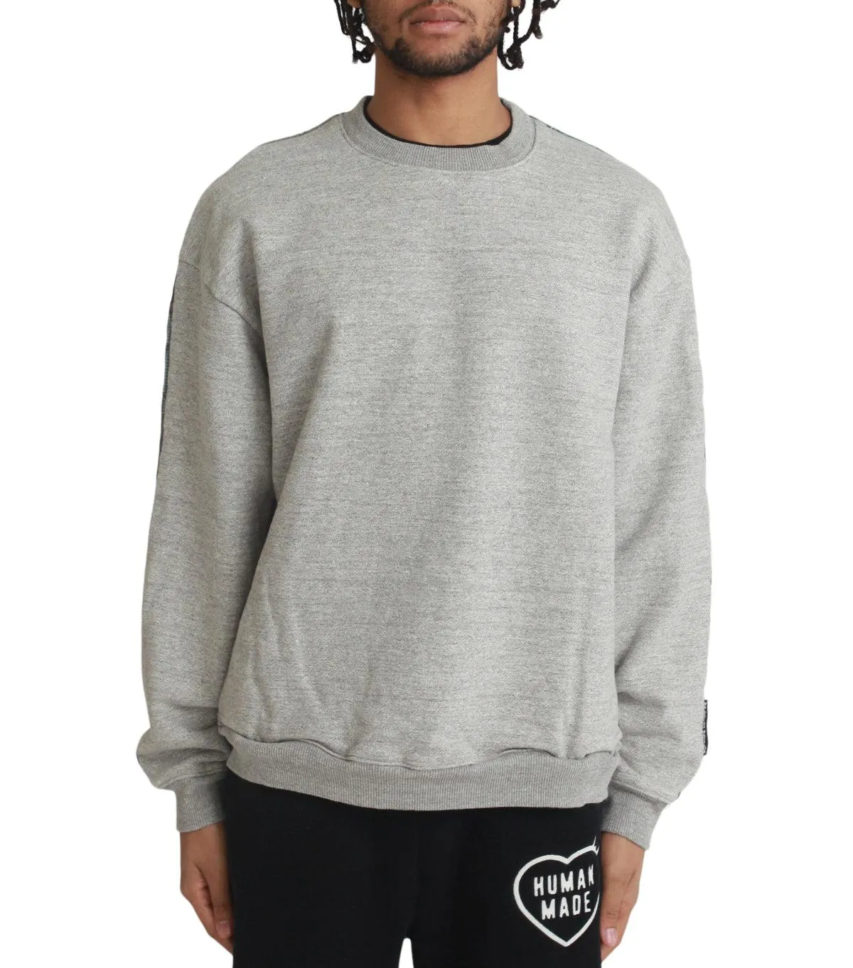 Kapital 12/-Gradrelle Sweater Knit x Rainbowy Quilt 2-Tone Big Sweater Grey