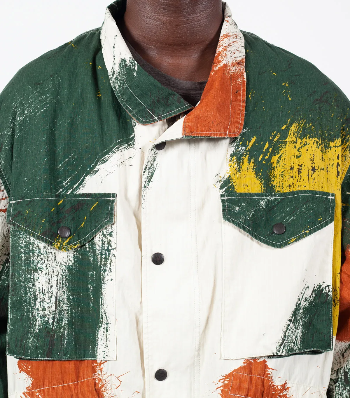 Kapital Brush Camo Resizing Fieldcoat Ecru
