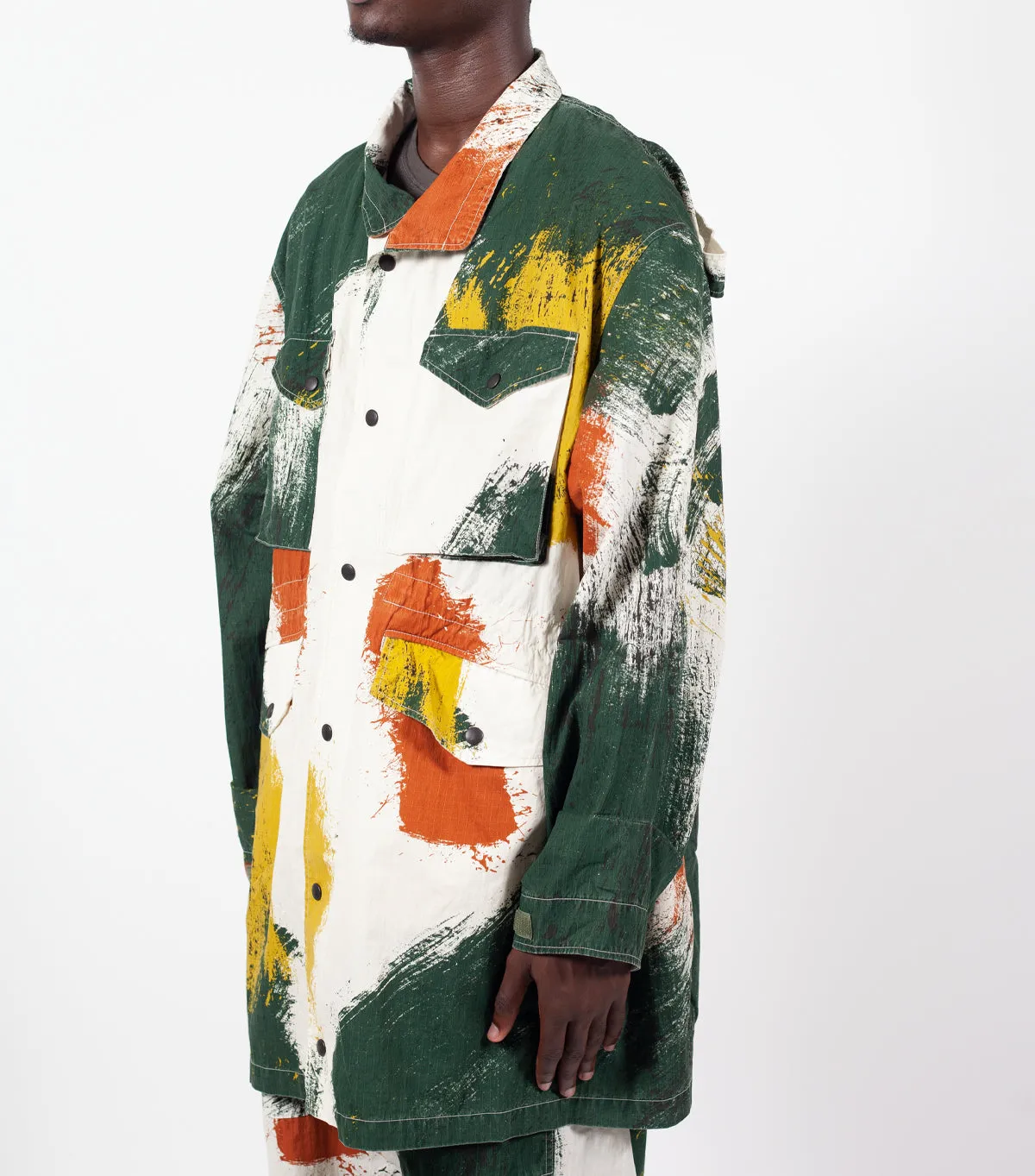 Kapital Brush Camo Resizing Fieldcoat Ecru