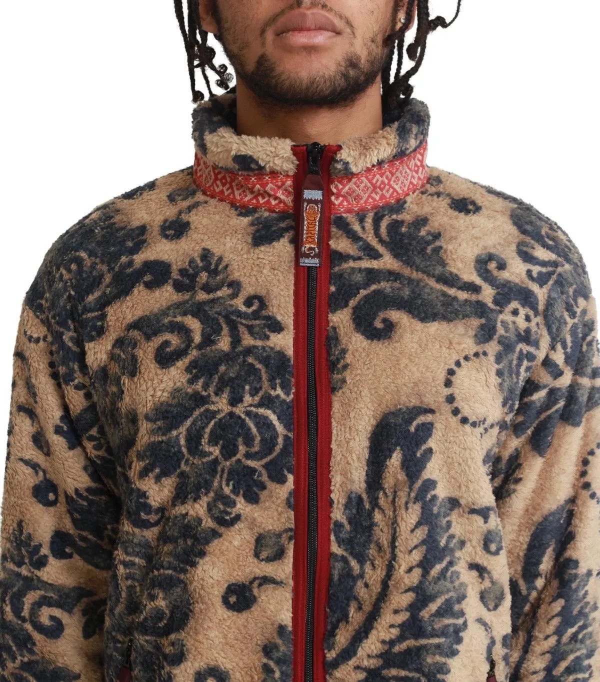 Kapital Damask Fleece Zip Blouson Beige