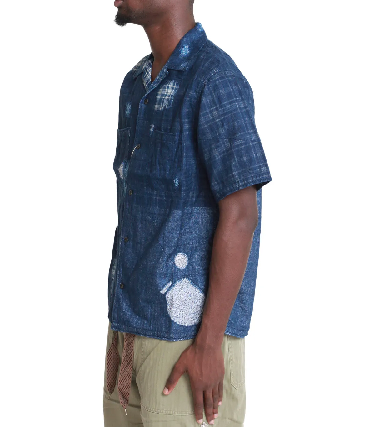 Kapital Patchwork Boro Aloha Shirt Indigo