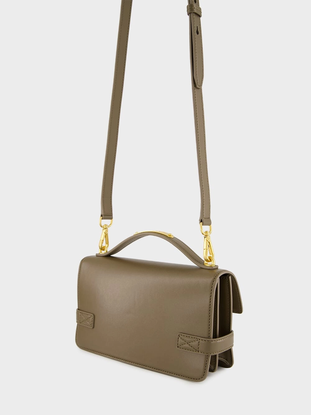 Khaki B-Buzz 24 Leather Bag