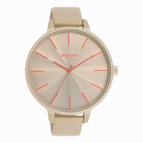 Khaki OOZOO watch with leather strap - C11251