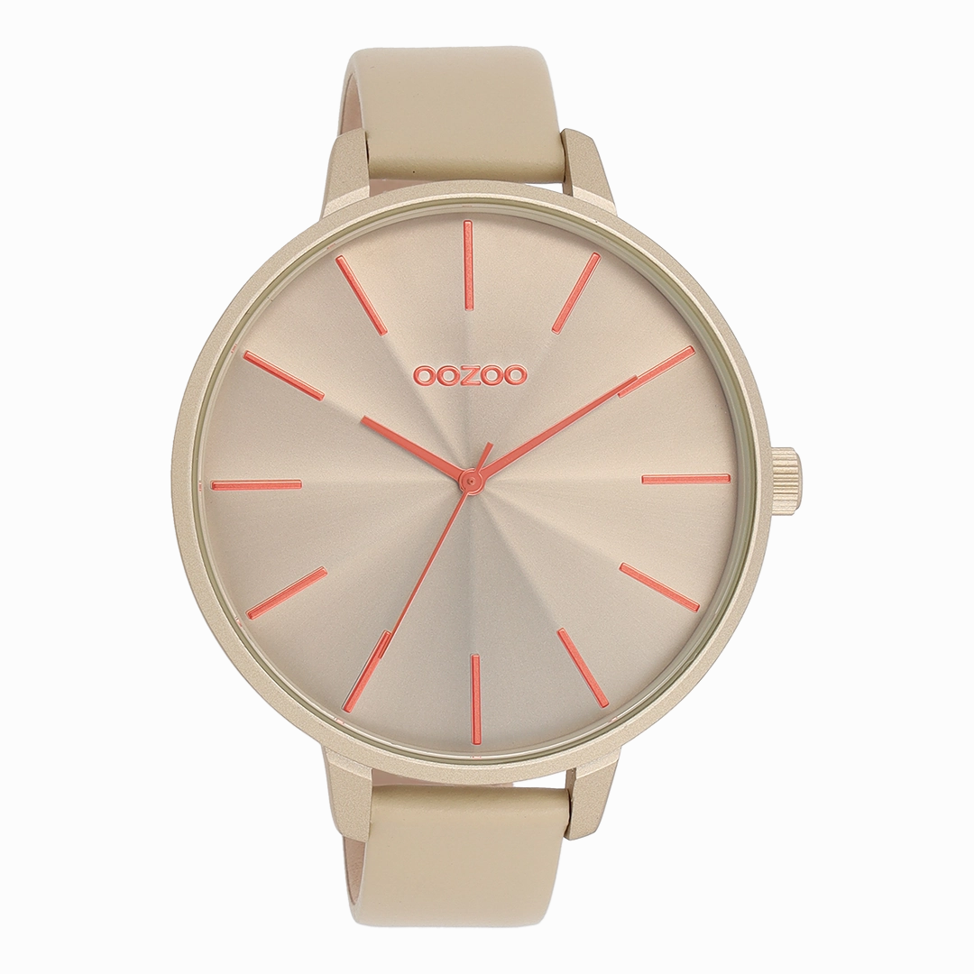 Khaki OOZOO watch with leather strap - C11251