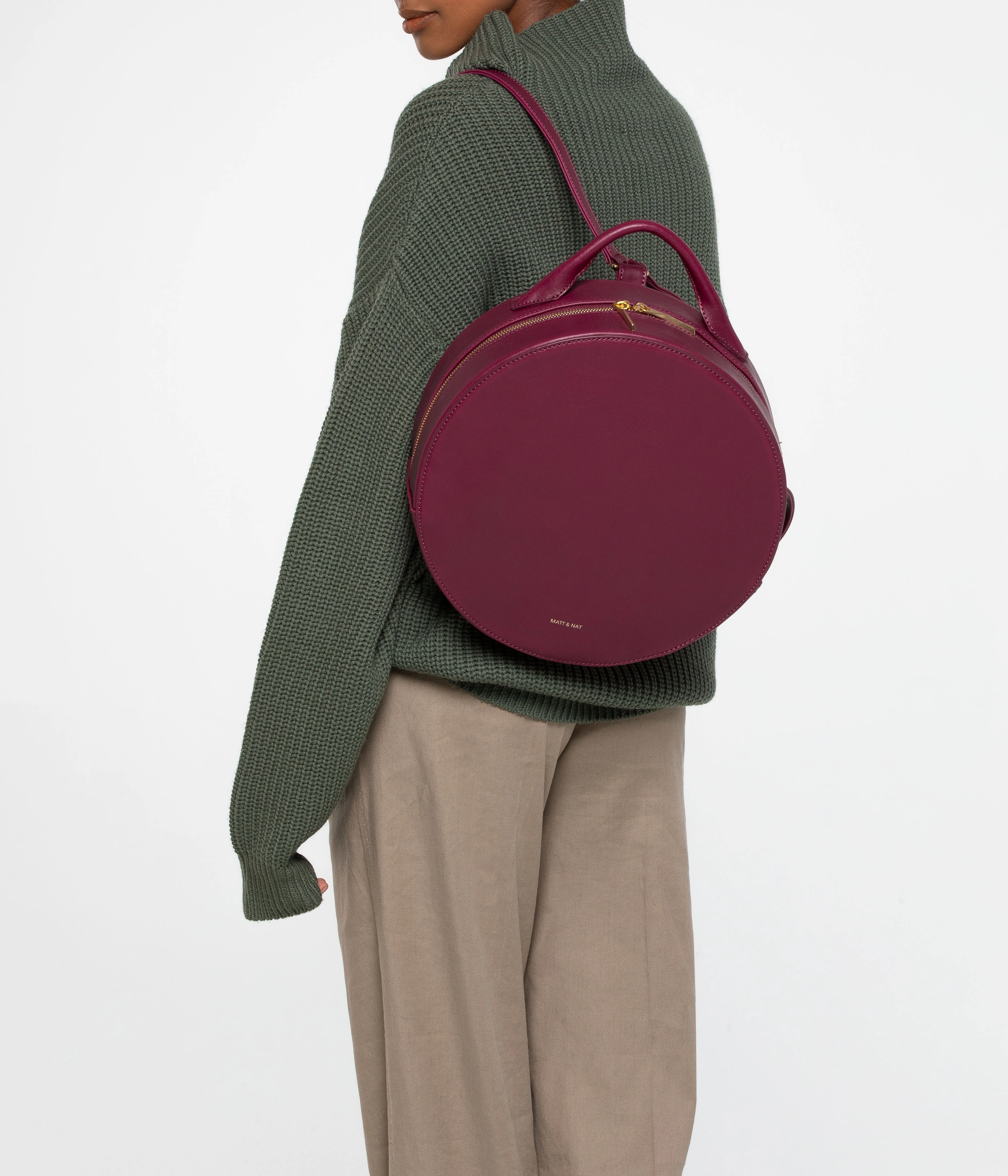 KIARA Vegan Round Backpack - Vintage