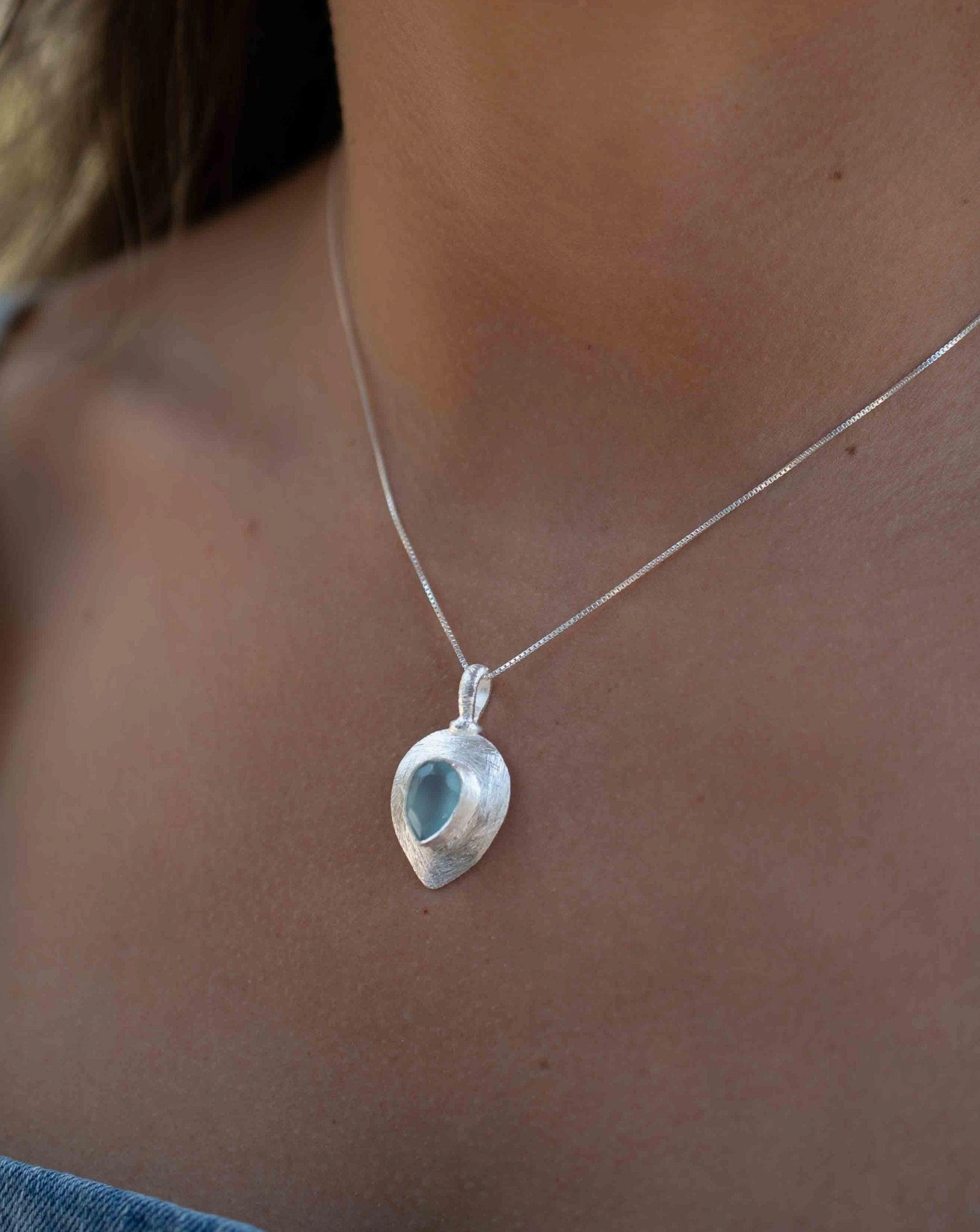 Labradorite ~ Tear Drop Charm ~ Sterling Silver ~ MP015