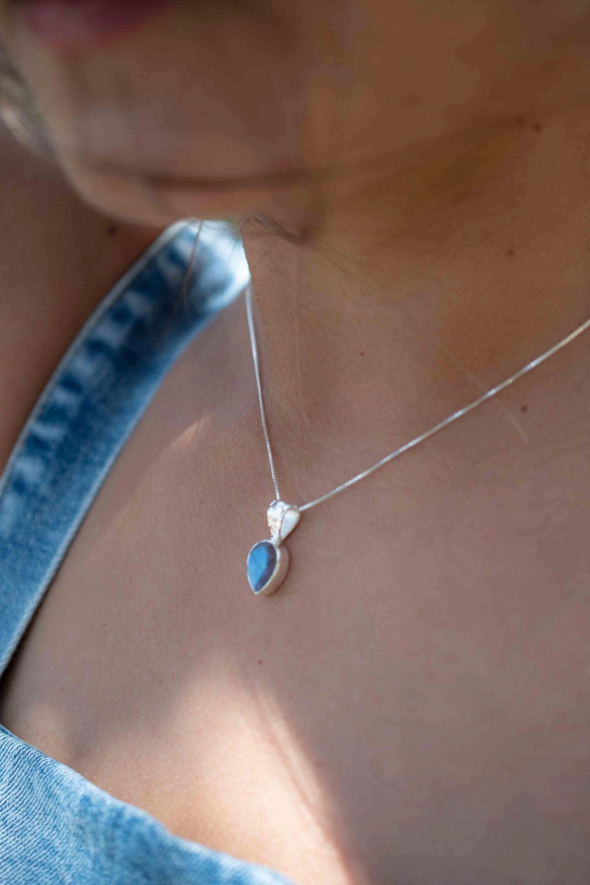 Labradorite, Aqua Chalcedony, Rose Quartz, Moonstone ~ Sterling Silver ~ MP010