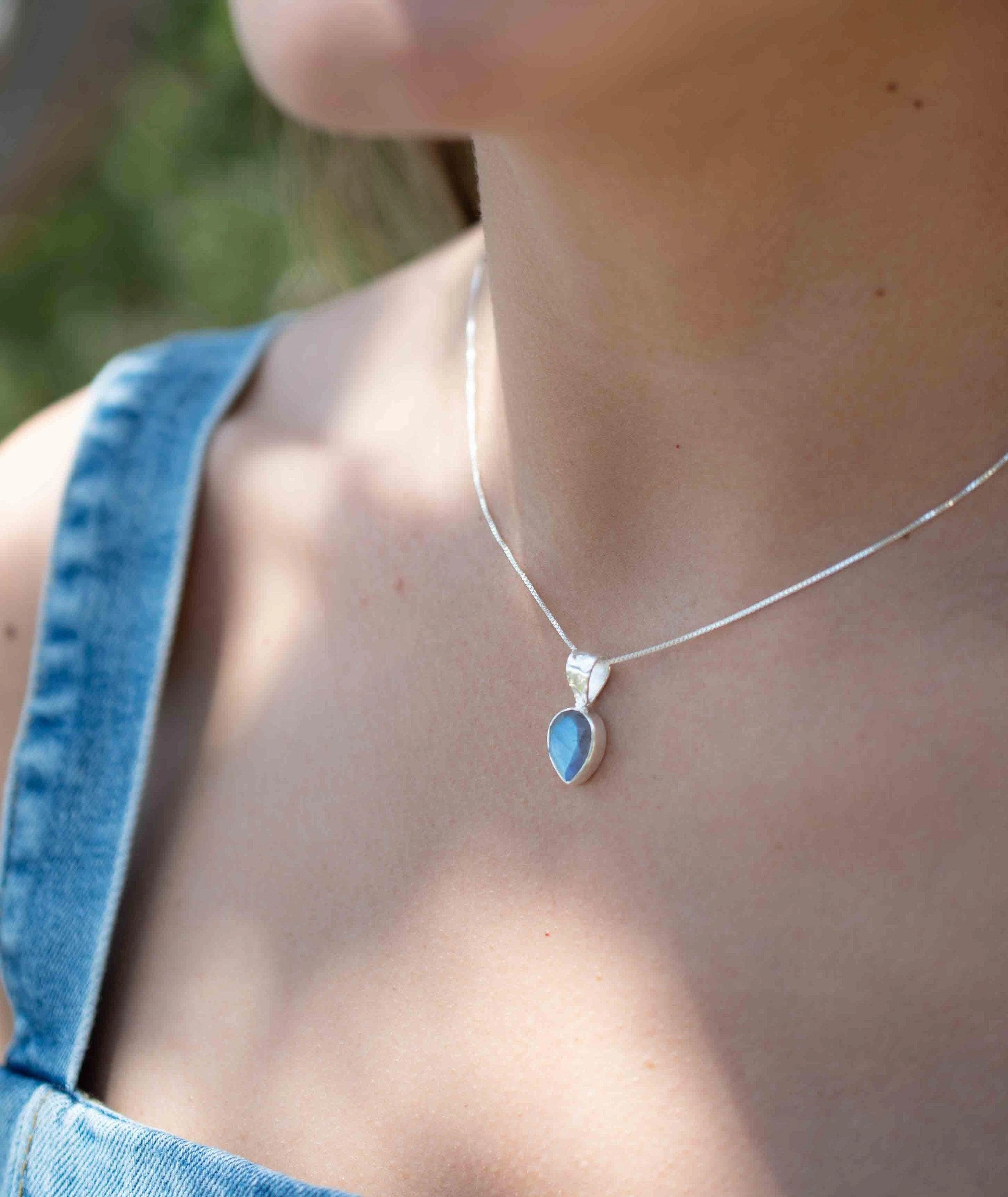 Labradorite, Aqua Chalcedony, Rose Quartz, Moonstone ~ Sterling Silver ~ MP010