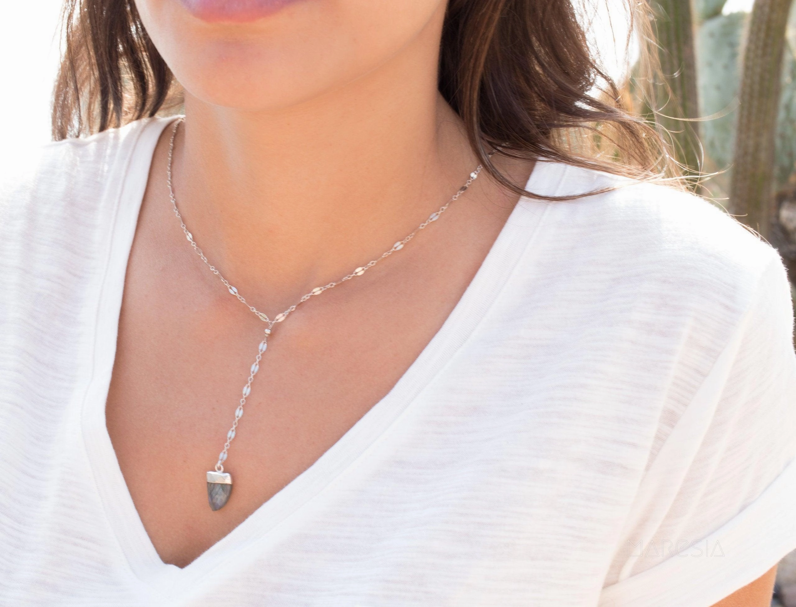 Labradorite Necklace ~ Sterling Silver 925 or Gold Filled~MN031