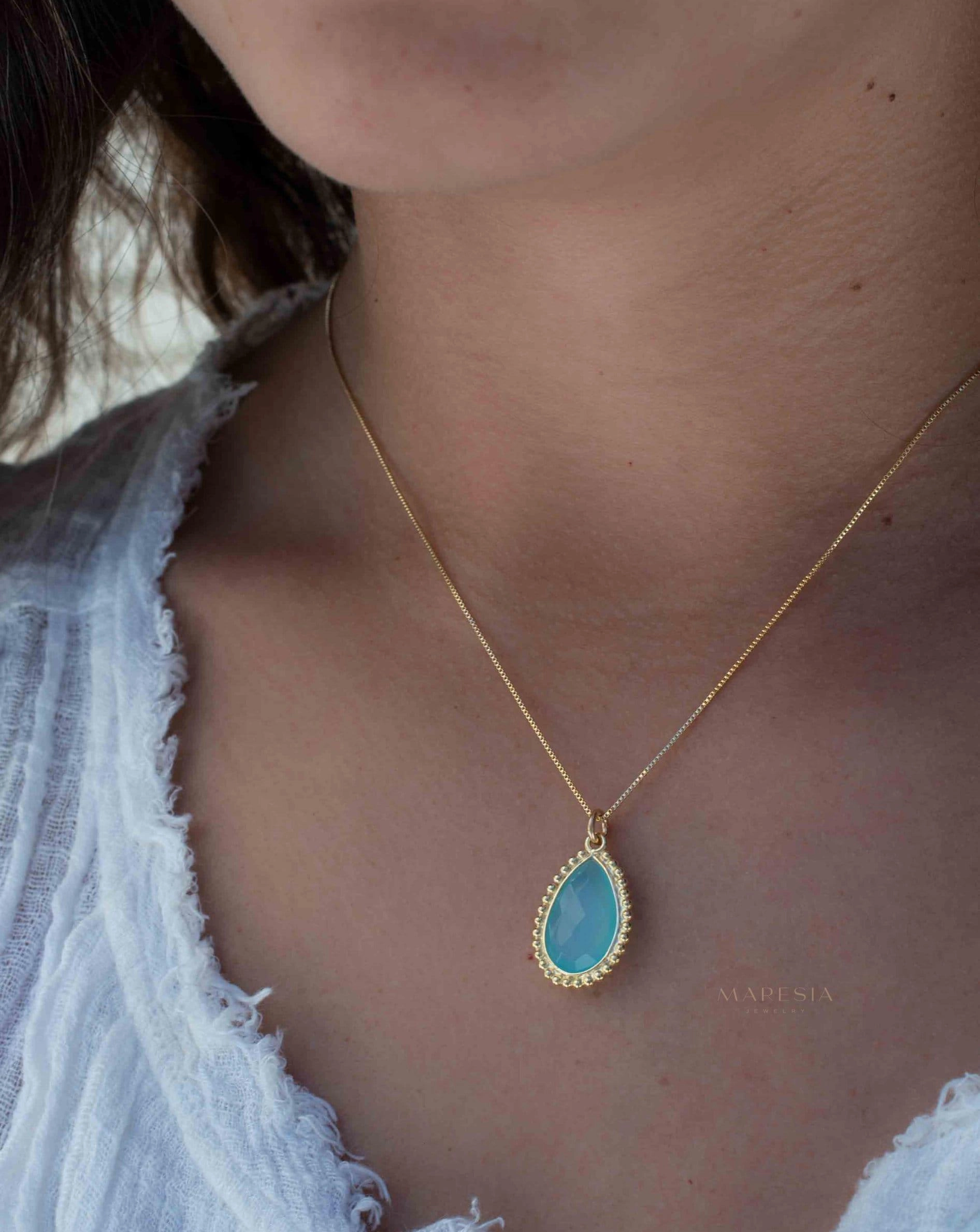 Labradorite, Pink Moonstone, Black Onyx, Aventurine & Aqua Chalcedony Necklace ~ Sterling Sivler or Gold Plated over Sterling Silver ~ MN149