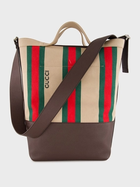 Large Tote Bag with Web Stripe
