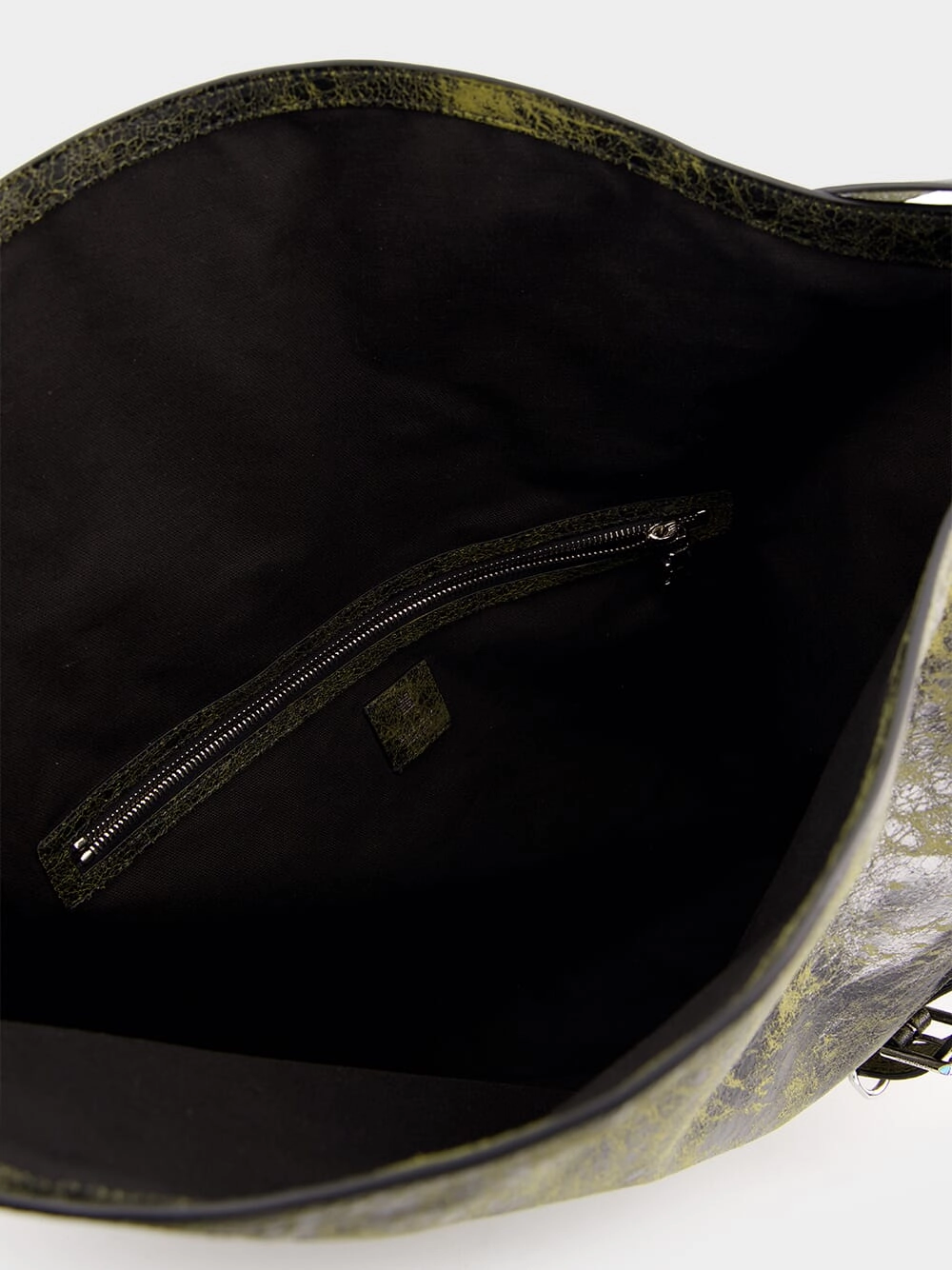 Large Voyou Black And Yellow Leather Bag