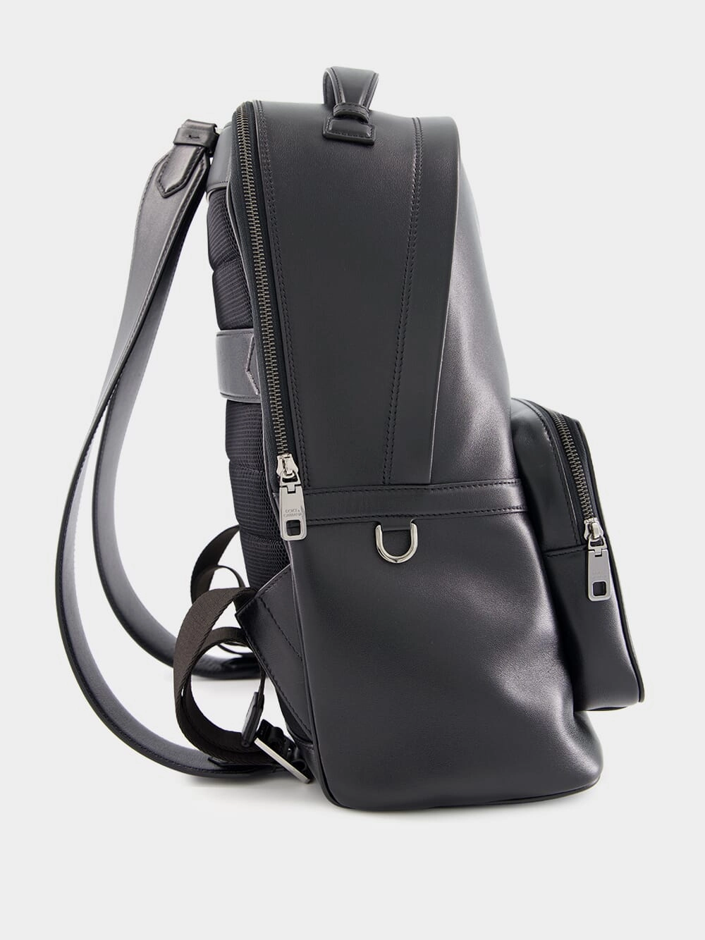 Leather Backpack in Black