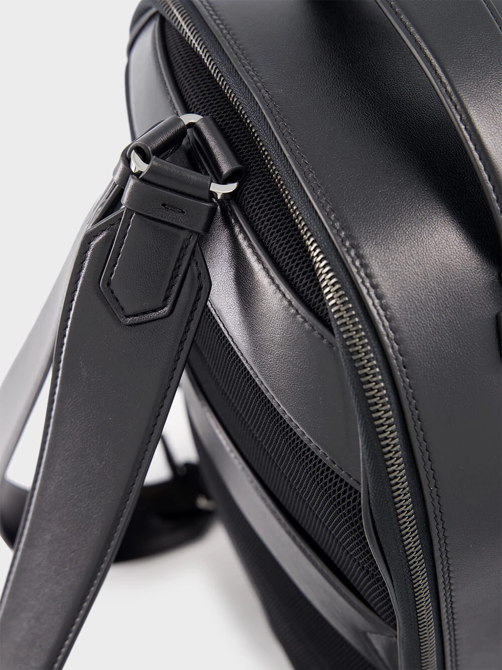 Leather Backpack in Black