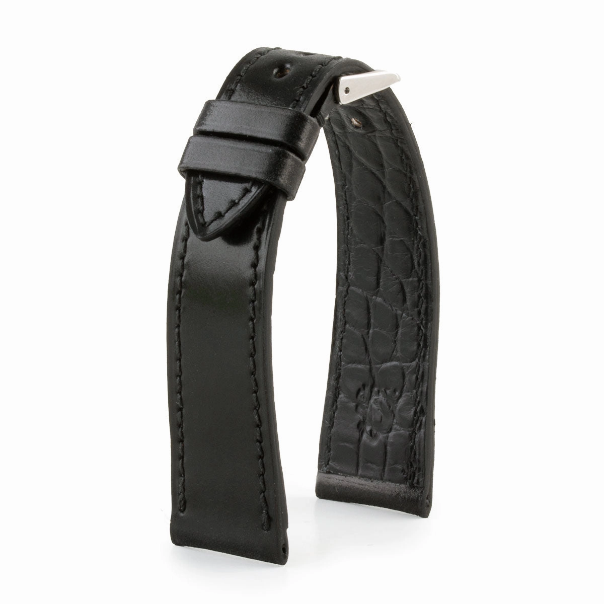 Leather watch strap - Cordovan (black, blue, green, brown, burgundy)