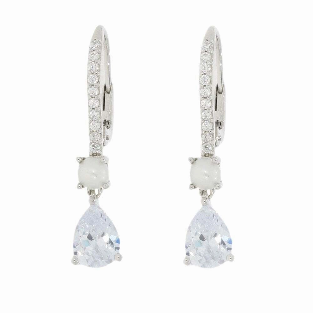 Lido Pearls Cubic Zirconia Freshwater Pearl Drop Earrings RP034E