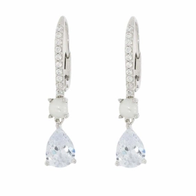 Lido Pearls Cubic Zirconia Freshwater Pearl Drop Earrings RP034E