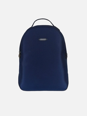 Lively Apple Skin & Recycled Nylon Backpack | Navy Blue