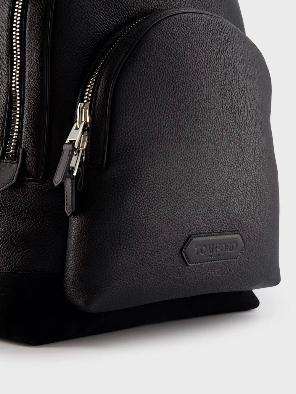 Logo-Patch Leather Backpack