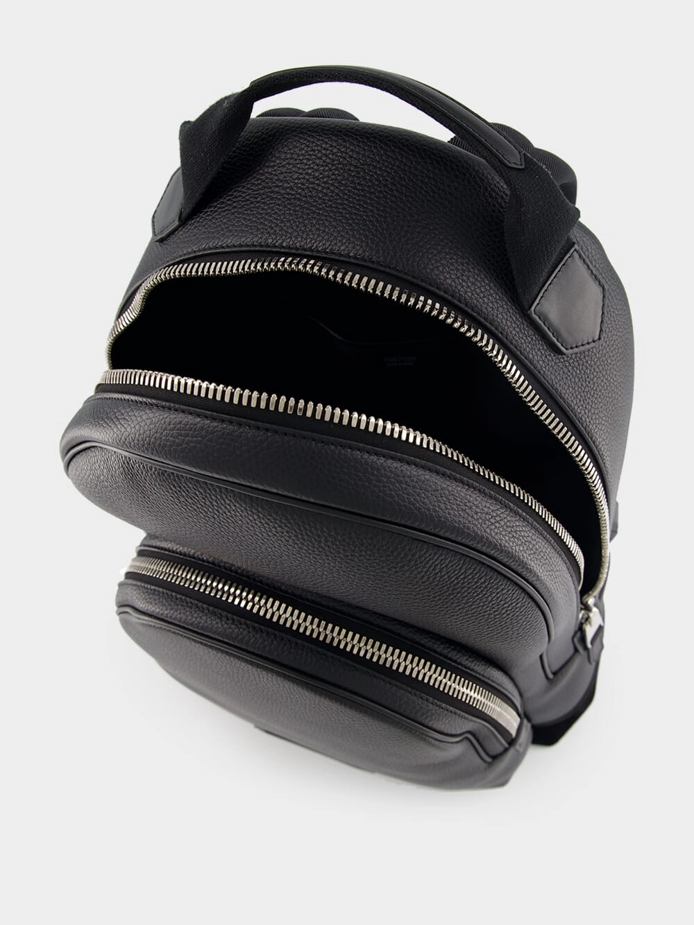 Logo-Patch Leather Backpack