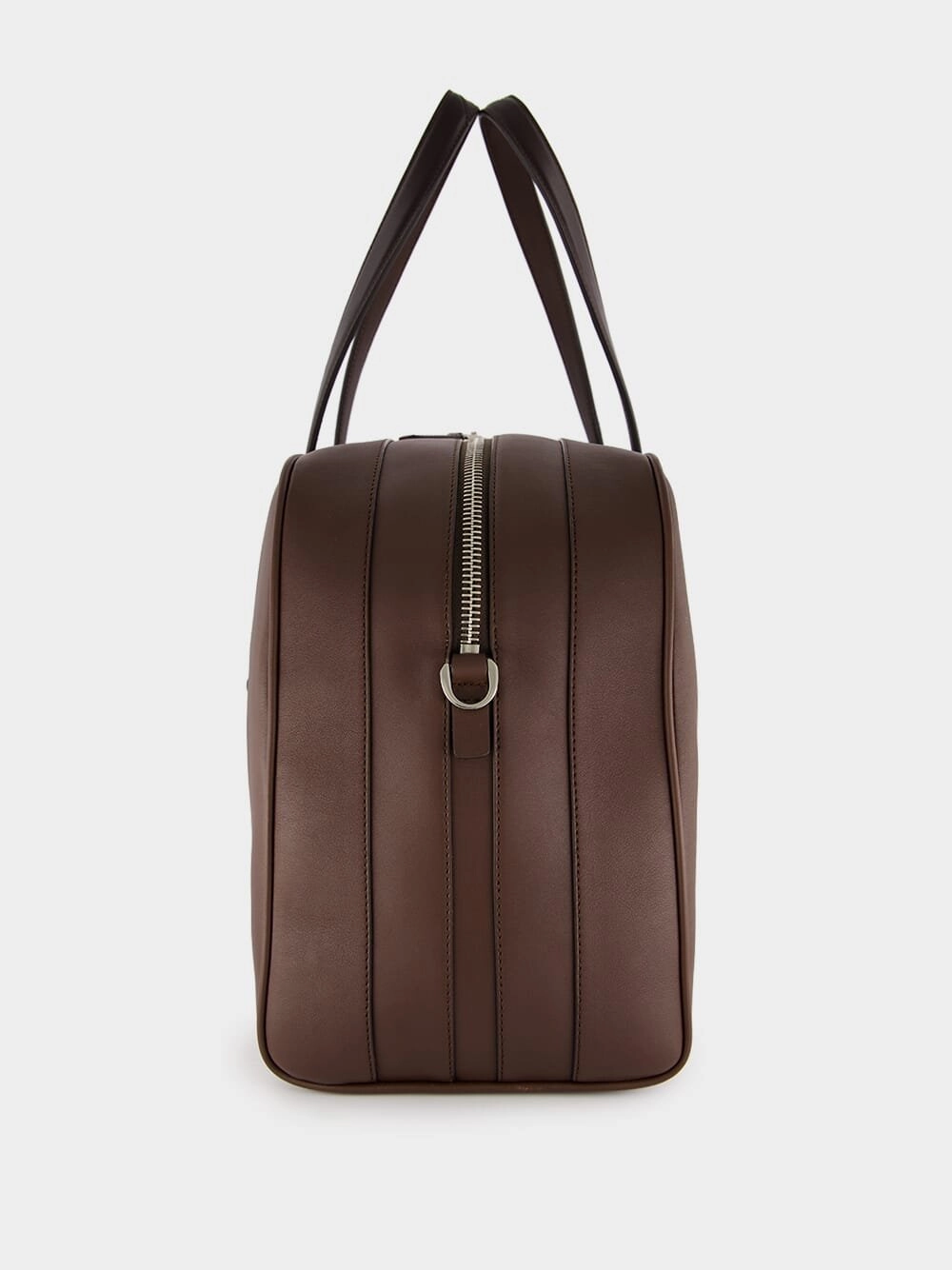 Logo-Stamp Leather Weekend Bag