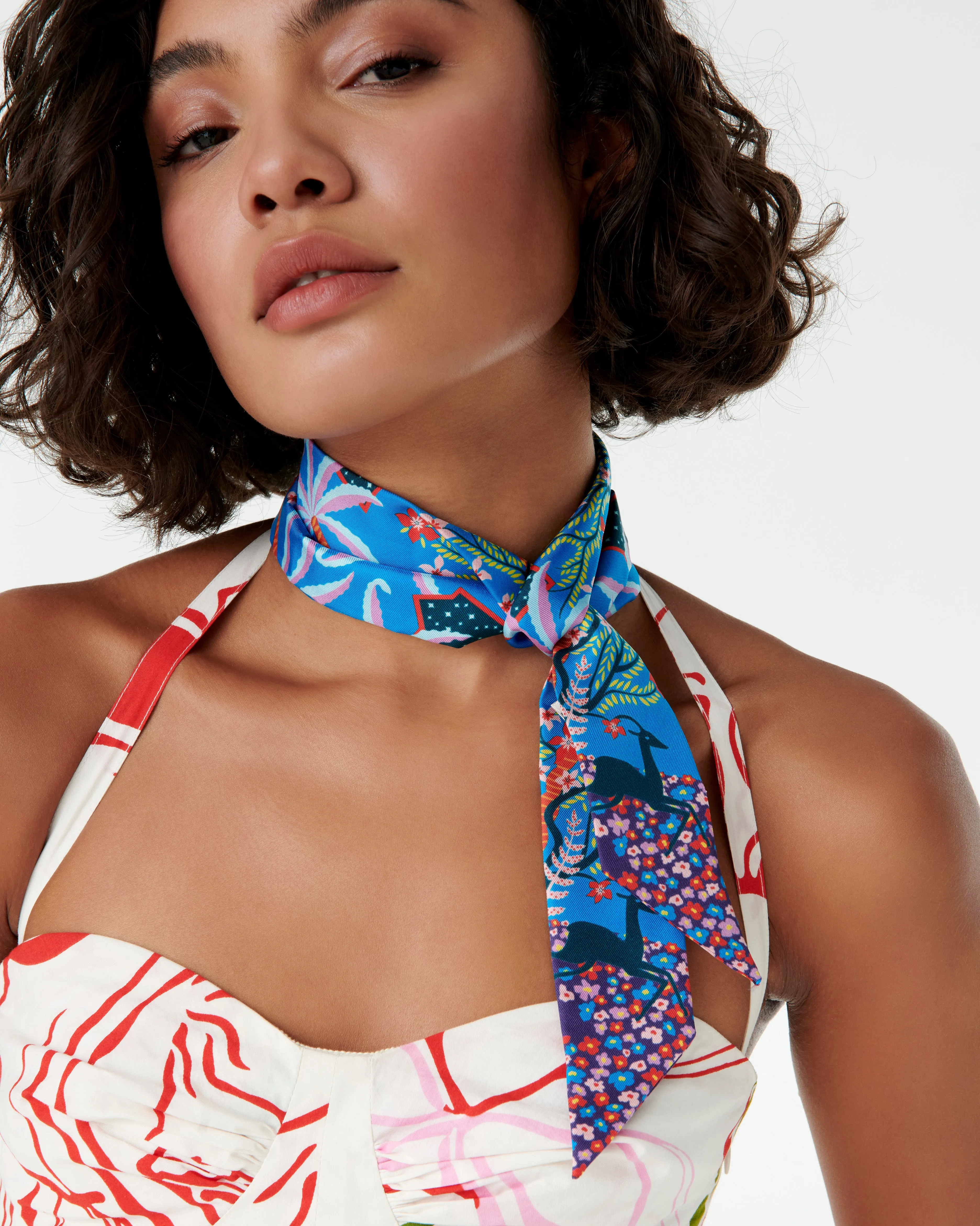 Long Twilly Scarf in Louis Barth??lemy Print