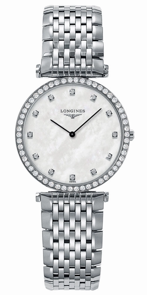 Longines La Grande Classique Diamonds Mother-of-Pearl Dial Stainless Steel Womens Watch L4.513.0.87.6