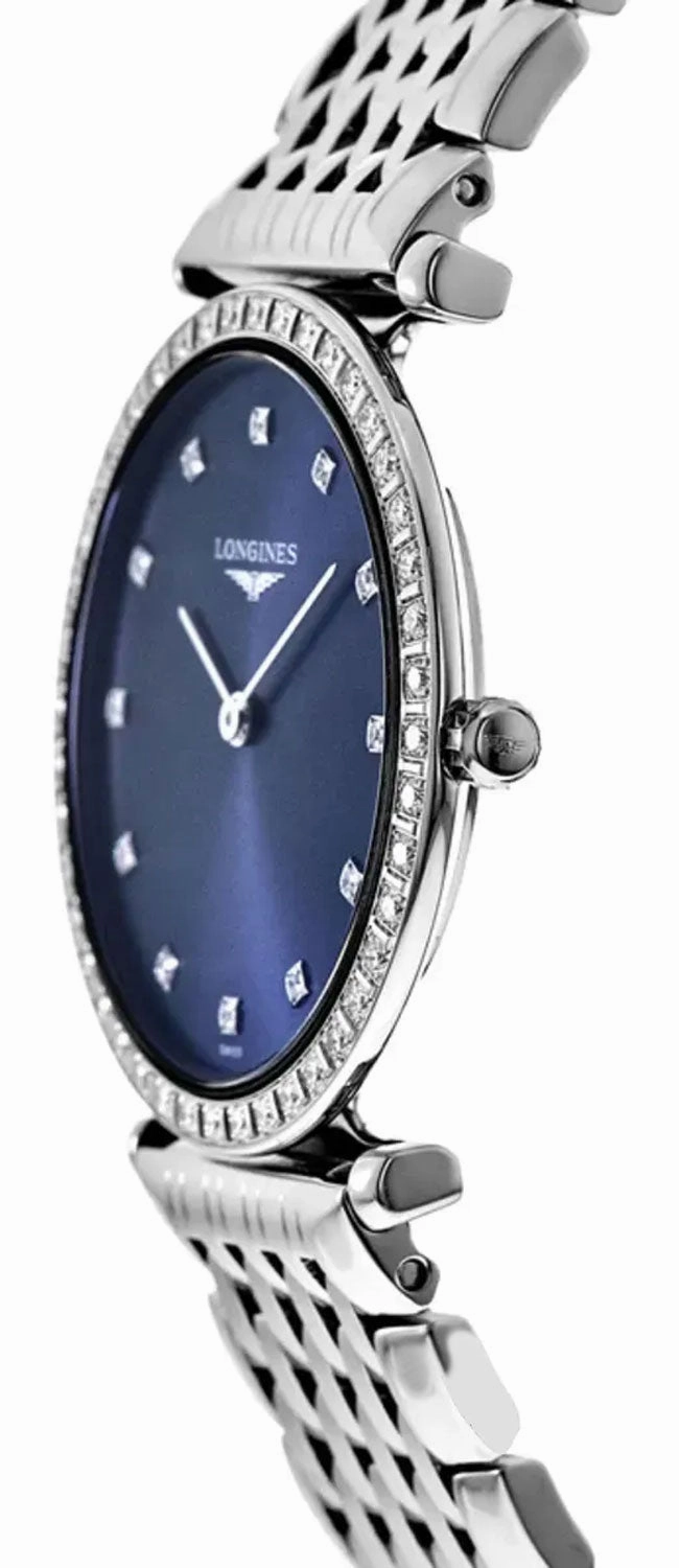 Longines La Grande Classique Stainless Steel & Diamond Womens Watch Blue Dial L45230976