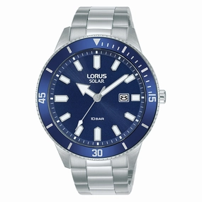 Lorus Blue Dial Solar Mens Watch RX313AX9