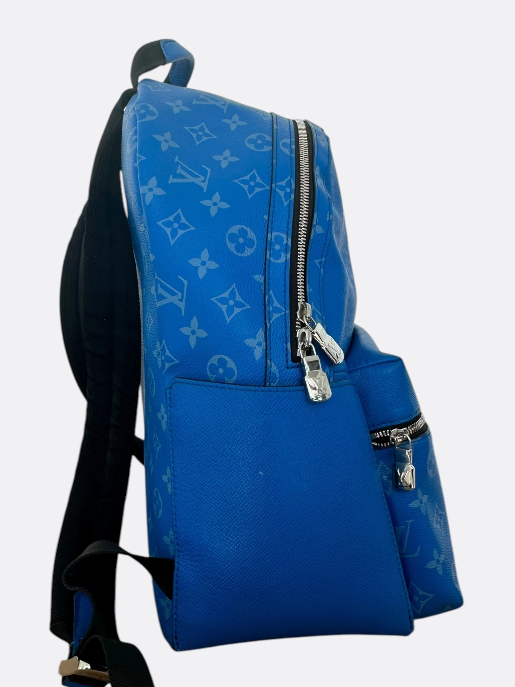 Louis Vuitton Agave Blue Taigarama Monogram Discovery Backpack